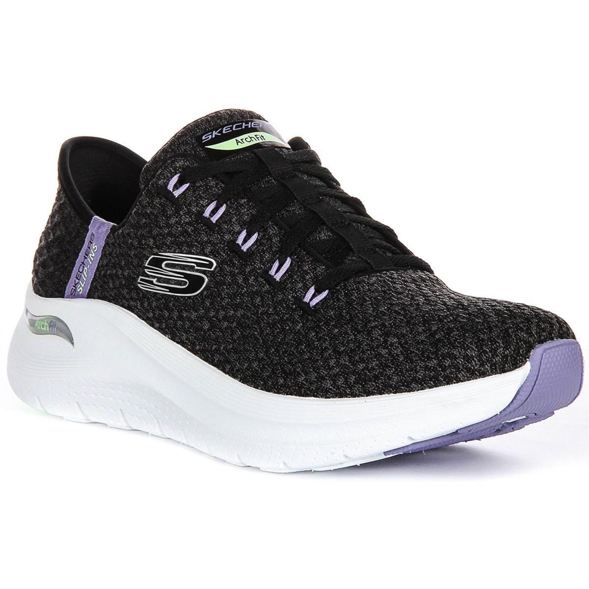 Skechers Arch Fit 2.0 Good Energy Knit Womens Sneakers Black Multi US 4 - 8