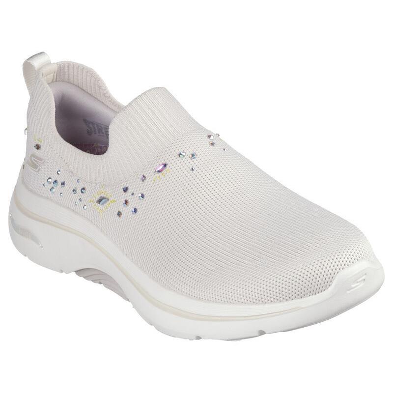 Womens Skechers GO Walk Arch Fit 2.0 - Ayla Natural Knit Shoes