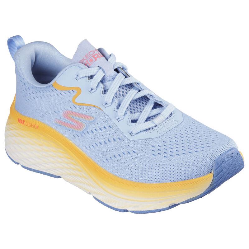 Womens Skechers Max Cushioning Elite 2.0 -unbreakable Blue Orange Mesh Shoes - Blue