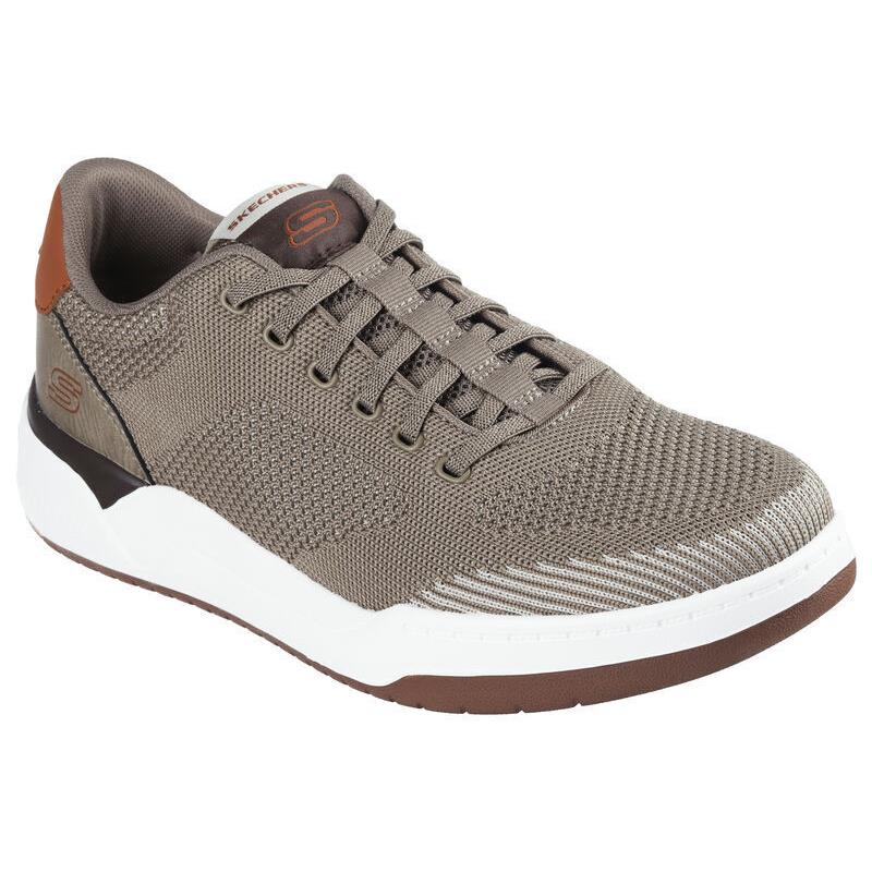 Mens Skechers Relaxed Fit: Corliss - Dorset Taupe Knit Shoes