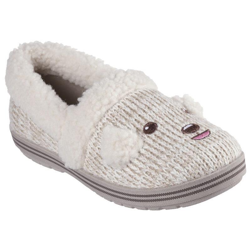 Womens Skechers Bobs Too Cozy - Puppy Pal Off White Knit Shoes