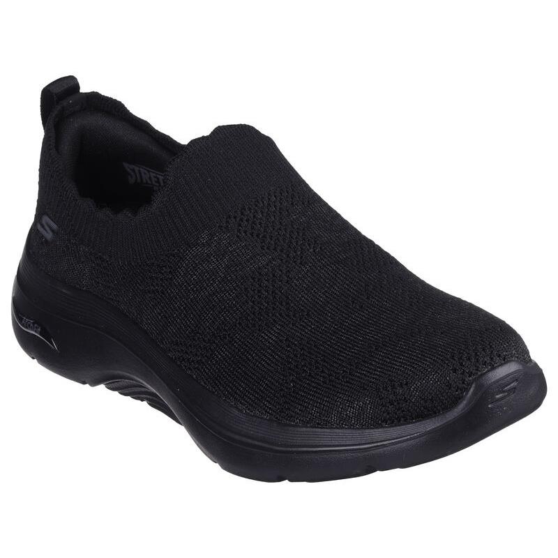 Womens Skechers GO Walk Arch Fit 2.0 - Rosa Linda Black Knit Shoes