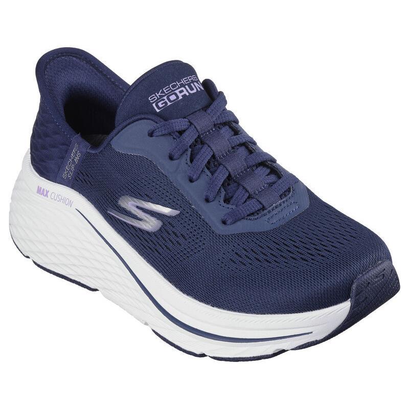 Womens Skechers Slip-ins: Max Cushioning Elite Navy Lavender Mesh Shoes - Blue