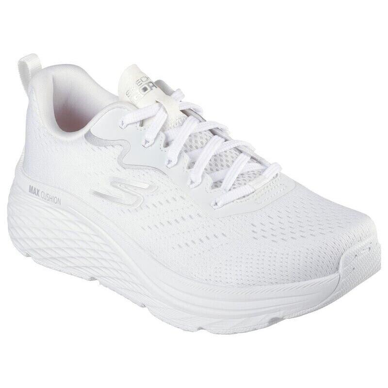 Womens Skechers Max Cushioning Elite 2.0 Levitate White Mesh Shoes - White