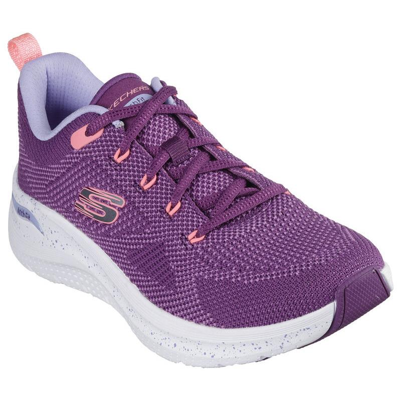 Womens Skechers Arch Fit 2.0 - Fast Paced Purple Multi Knit Shoes