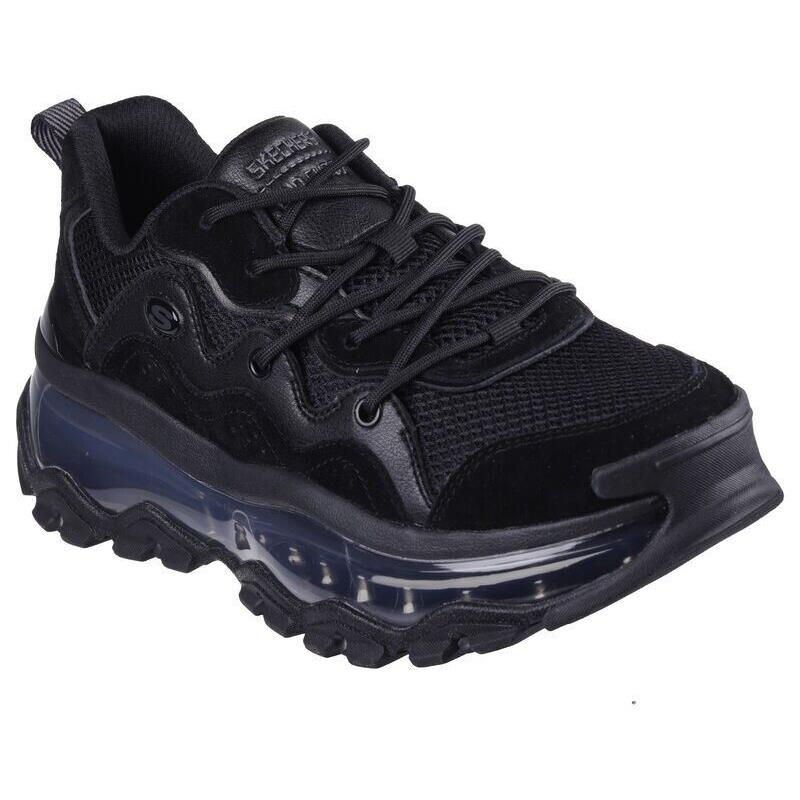 Womens Skechers Uno Chaos Black Mesh Shoes