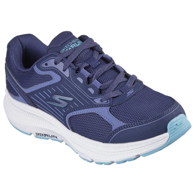 Womens Skechers GO Run Consistent 2.0 - Advantage Navy Blue Mesh Shoes