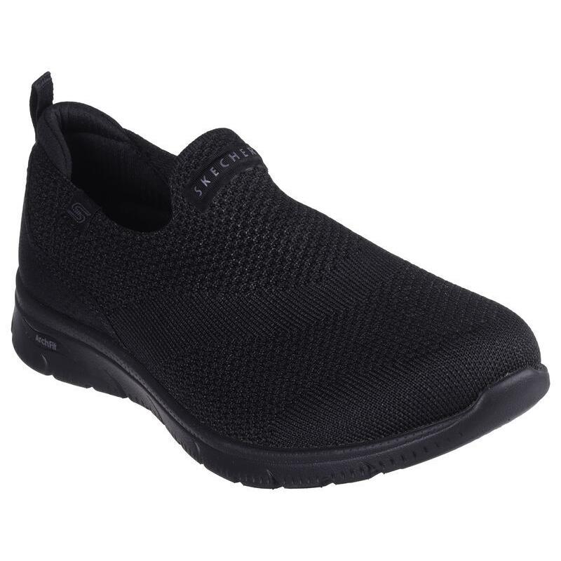 Womens Skechers Arch Fit Refine 2.0 - Cascade Black Knit Shoes