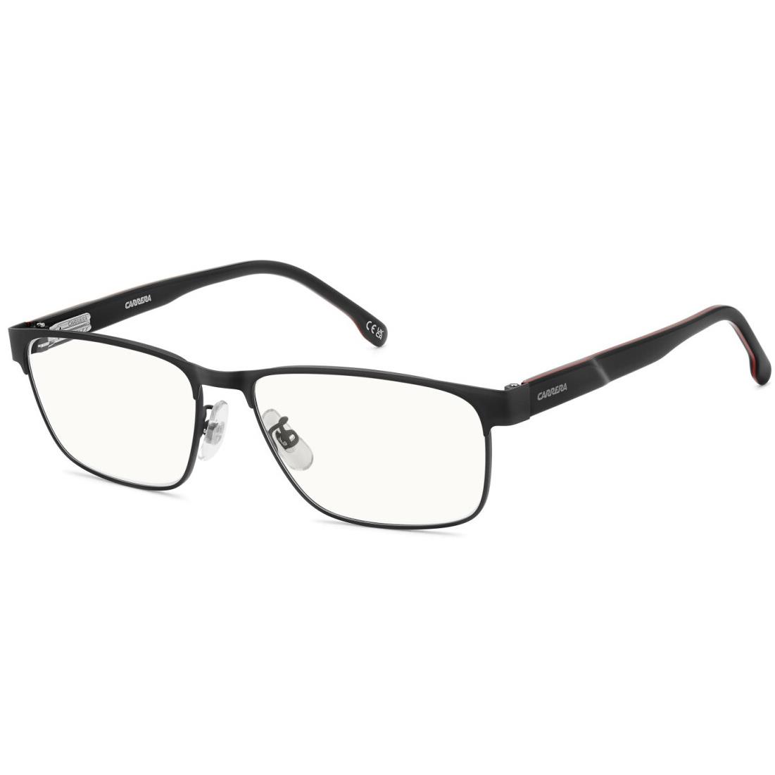 Carrera C Flex 06/G 003 Matte Black/blue Mirror Rectangular Men`s Eyeglasses