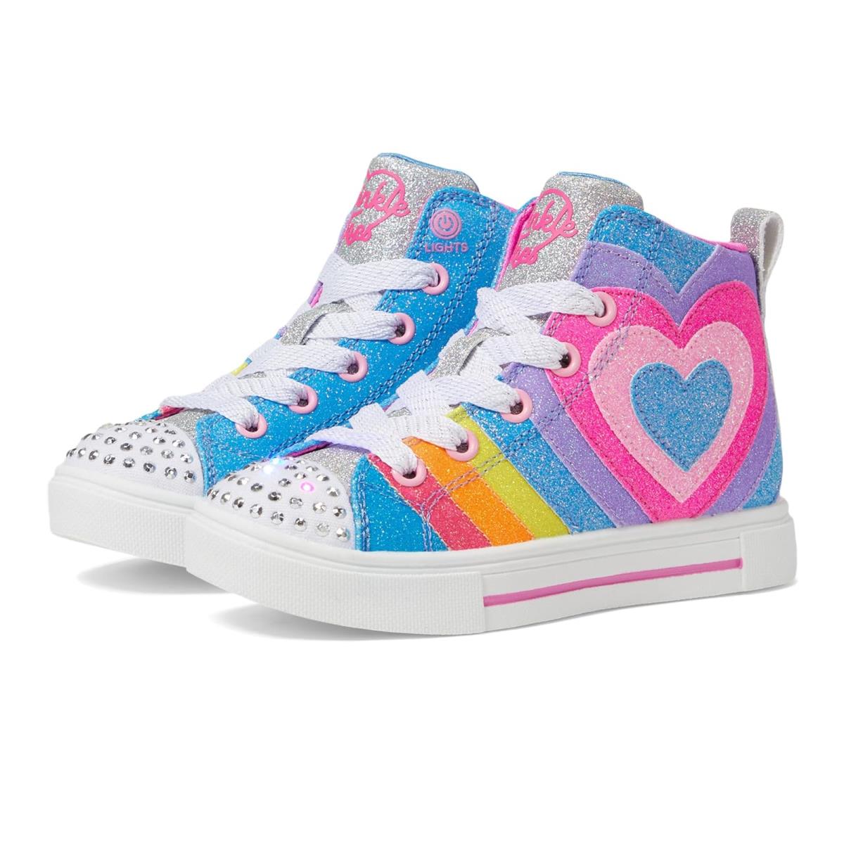 Girl`s Shoes Skechers Kids Twinkle Sparks - Heart Pop Little Kid