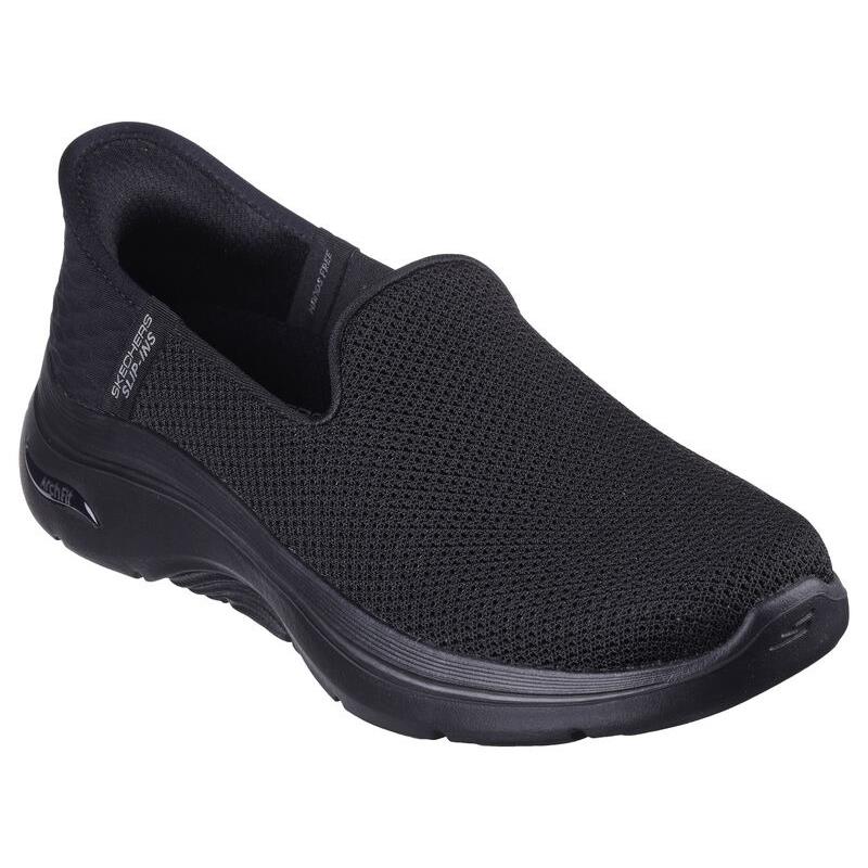 Womens Skechers Slip-ins: GO Walk Arch Fit 2.0 - Delara Black Mesh Shoes