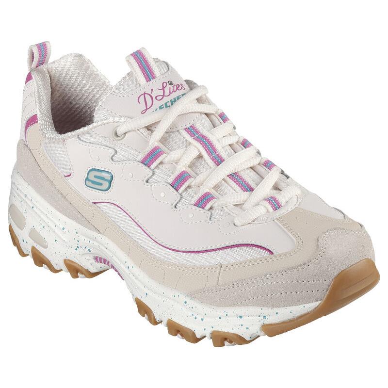 Womens Skechers D`lites - Bold Views Natural Multi Leather Shoes