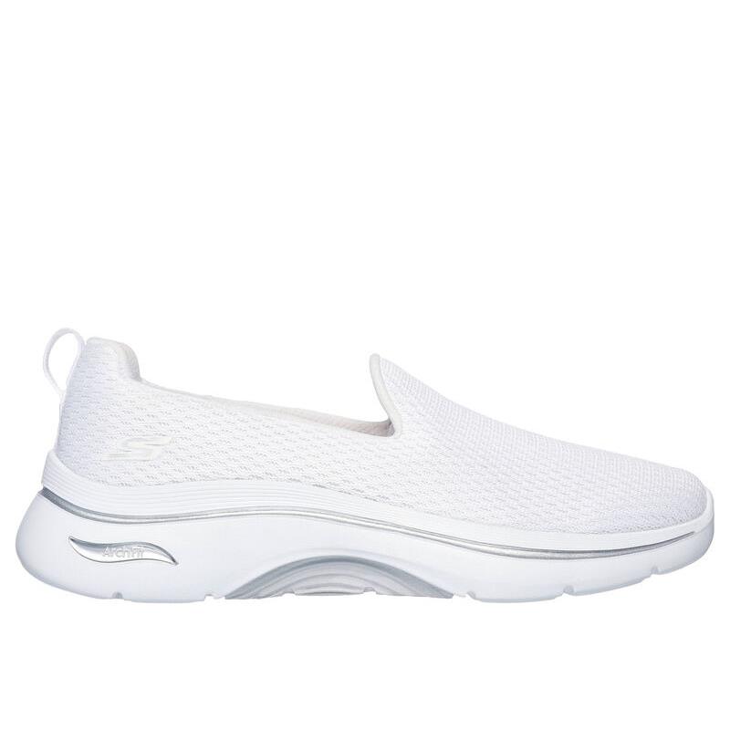 Womens Skechers GO Walk Arch Fit 2.0 - Saida White Mesh Shoes