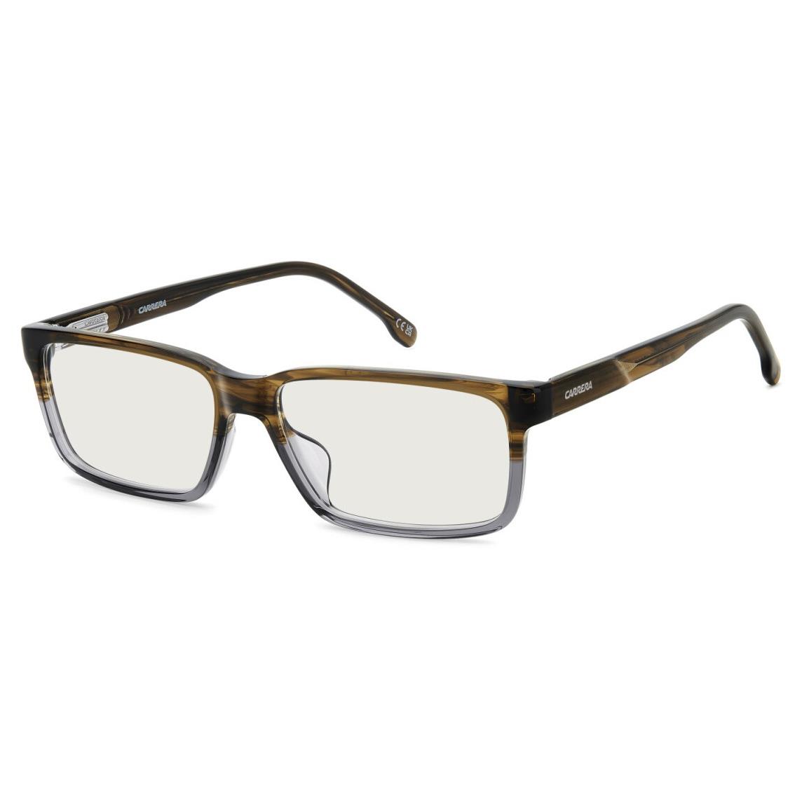 Carrera C Flex 07/G EX4 Brown Horn/blue Mirror Rectangular Men`s Eyeglasses