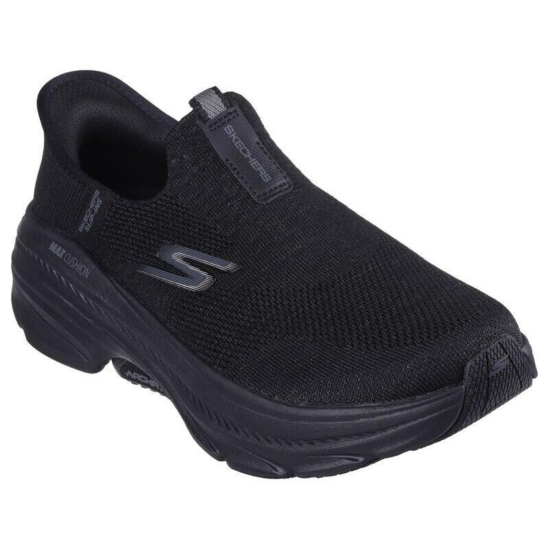 Womens Skechers Slip-ins: Max Cushioning Arch Fit 2.0 Black Knit Shoes