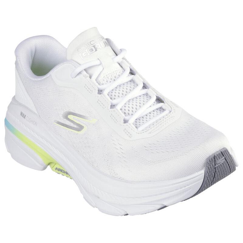 Womens Skechers Max Cushioning Arch Fit 2.0 - Avenida White Lime Mesh Shoes