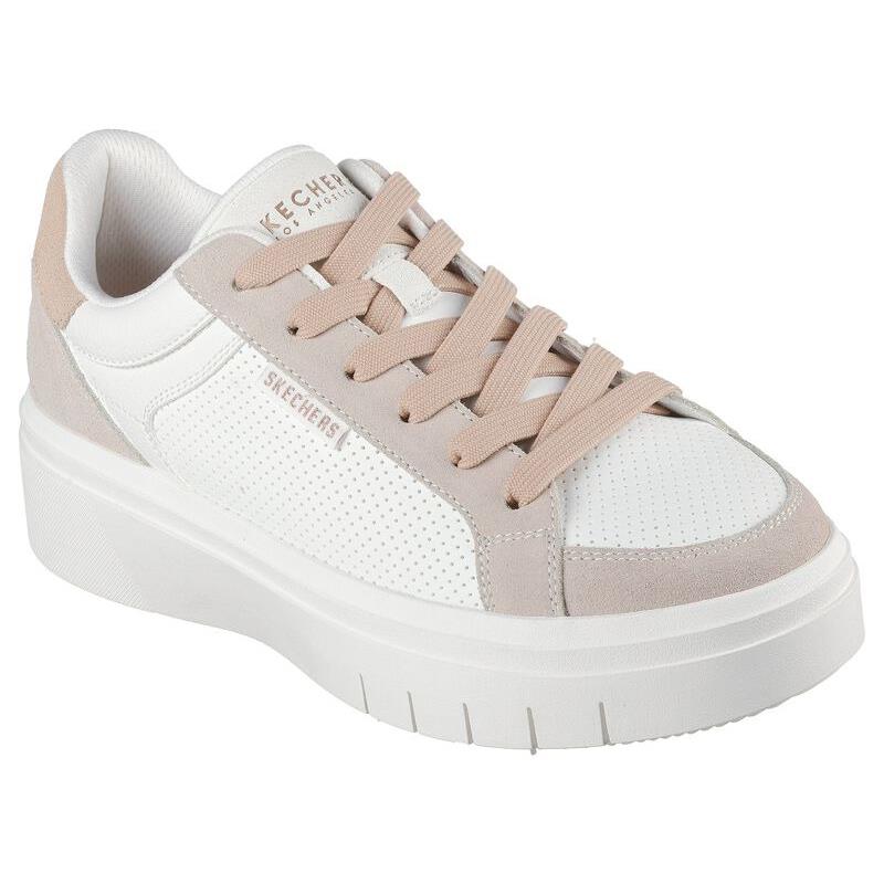 Womens Skechers Street Flex - Flossy White Duraleather Shoes