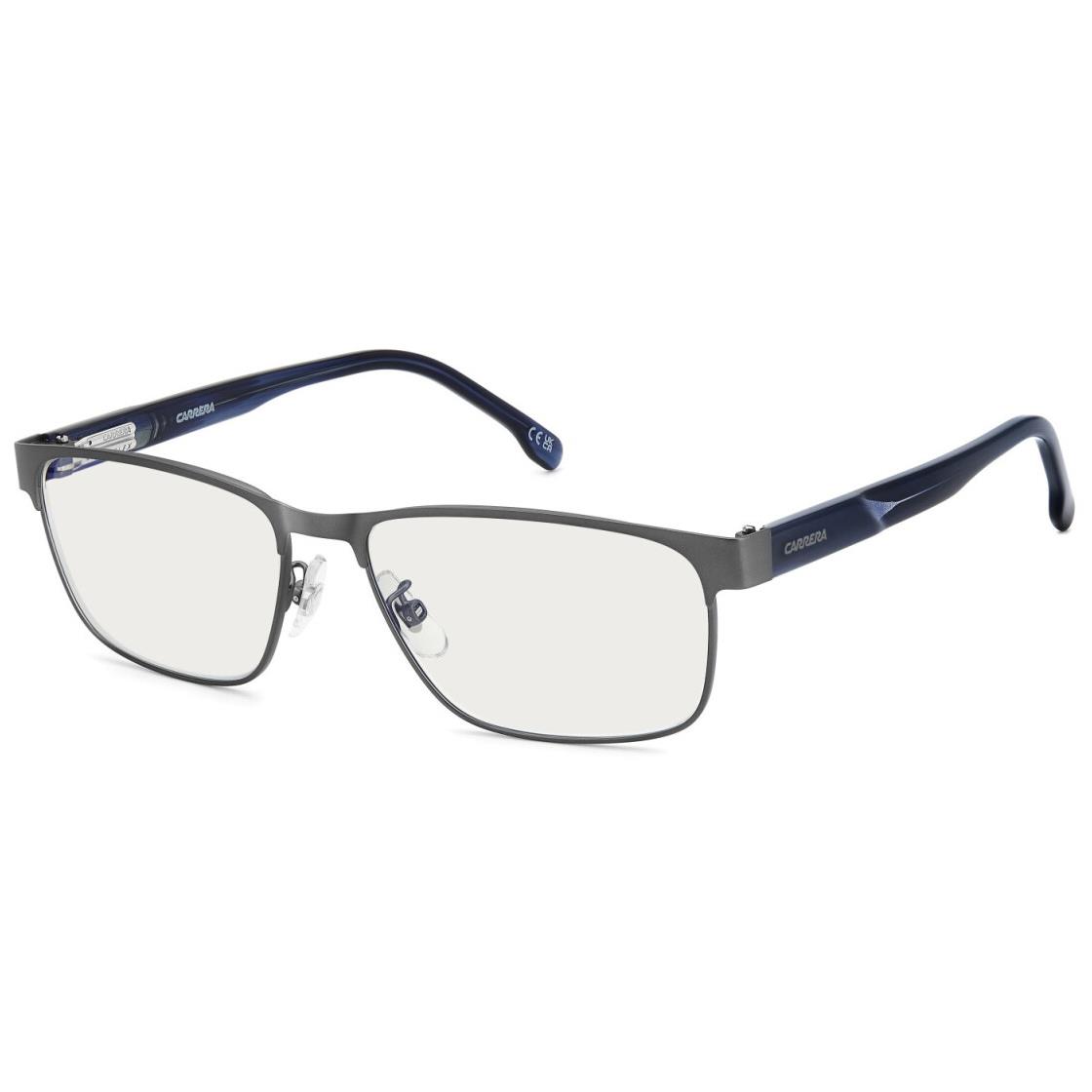 Carrera C Flex 06/G R80 Matte Dark Ruth/blue Mirror Rectangular Men`s Eyeglasses