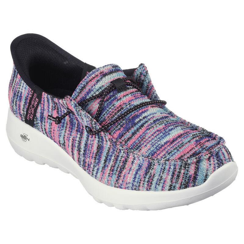 Womens Skechers Slip-ins: GO Walk Joy - Halen Black Multi Knit Shoes