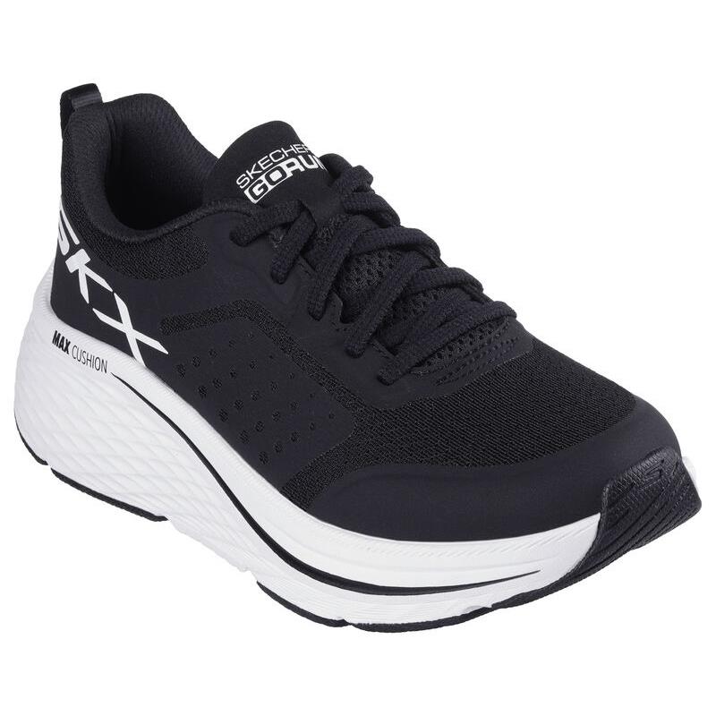 Womens Skechers Max Cushioning Elite 2.0 - Alandari Black White Mesh Shoes