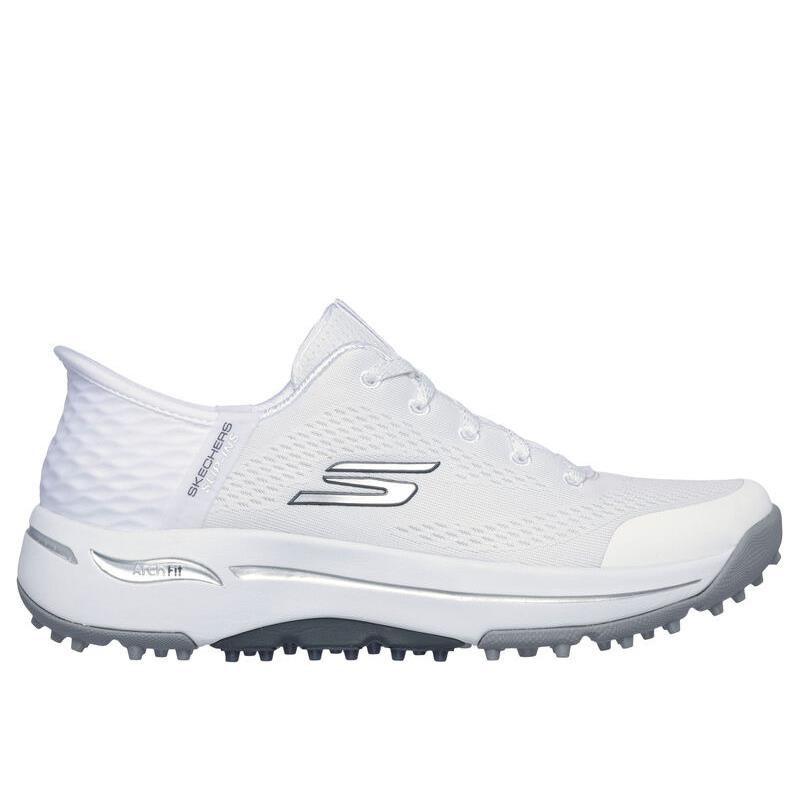 Womens Skechers Slip-ins: GO Arch Fit - Line UP White Mesh Golf Shoes