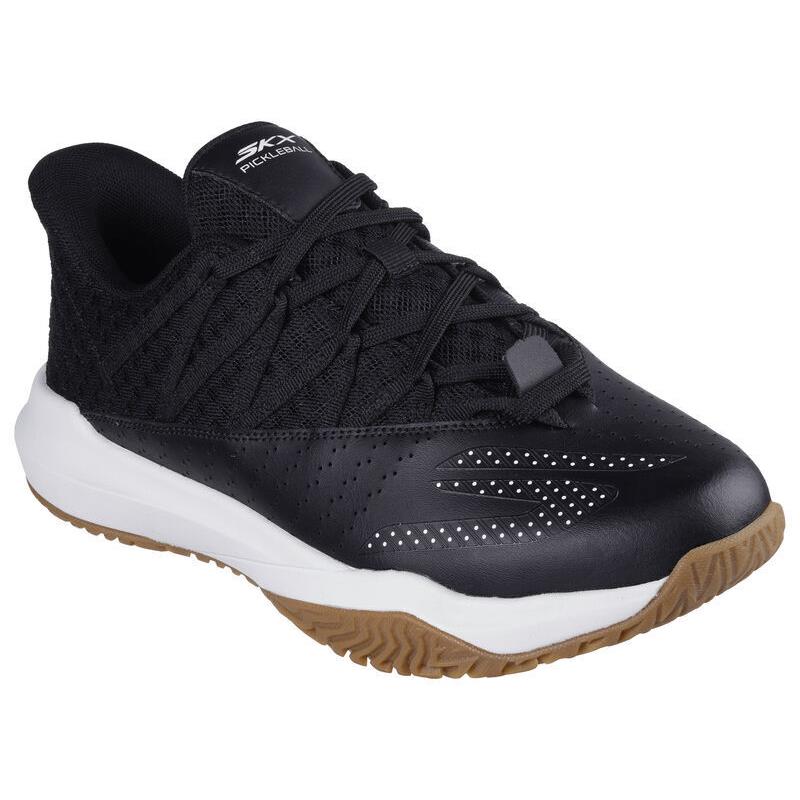 Mens Skechers Viper Court Rally Black White Mesh Shoes