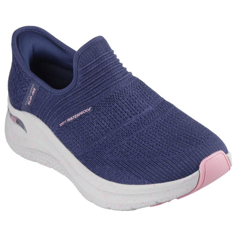 Womens Skechers Slip-ins: Arch Fit 2.0 - Right AS Rain Navy Pink Knit Shoes