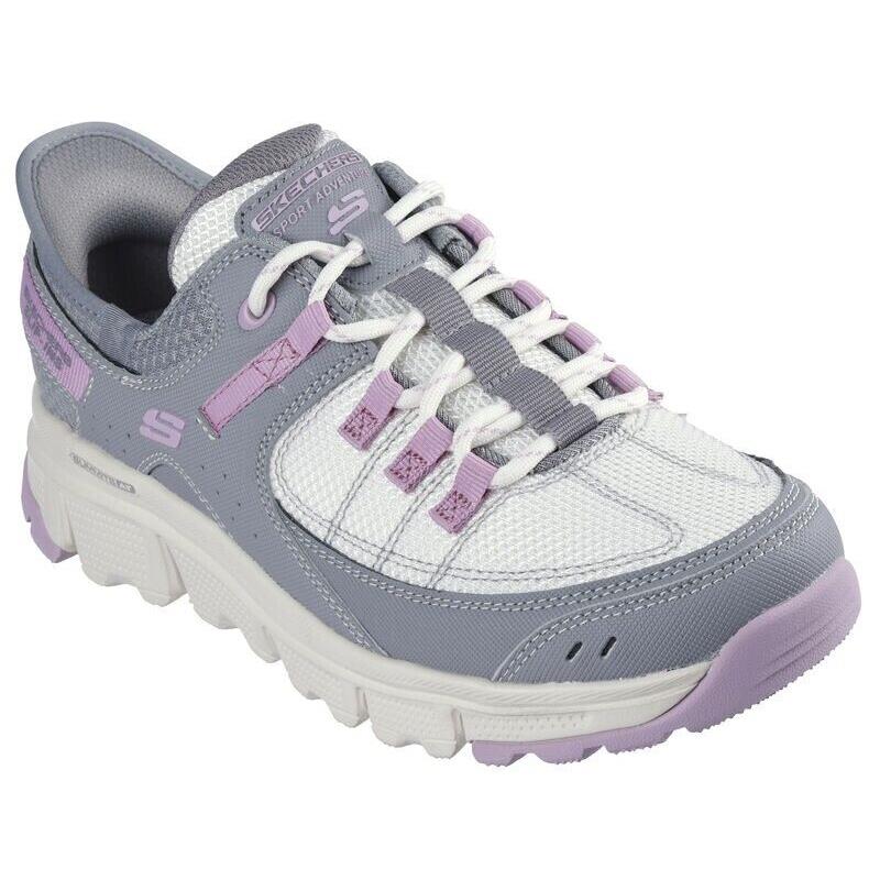 Womens Skechers Slip-ins: Summits AT Gray Pink Duraleather Shoes - Gray