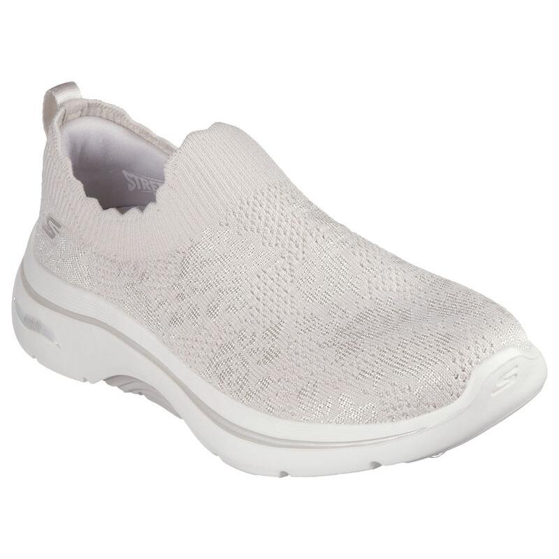 Womens Skechers GO Walk Arch Fit 2.0 - Rosa Linda Natural Knit Shoes