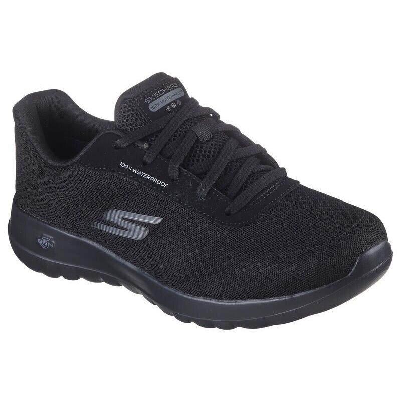 Womens Skechers GO Walk Joy - Sareh Black Mesh Shoes