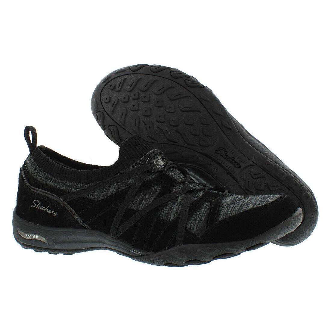 Skechers Arch Fit Comfy Bold Statement Womens Shoes Size 9 Color: Black