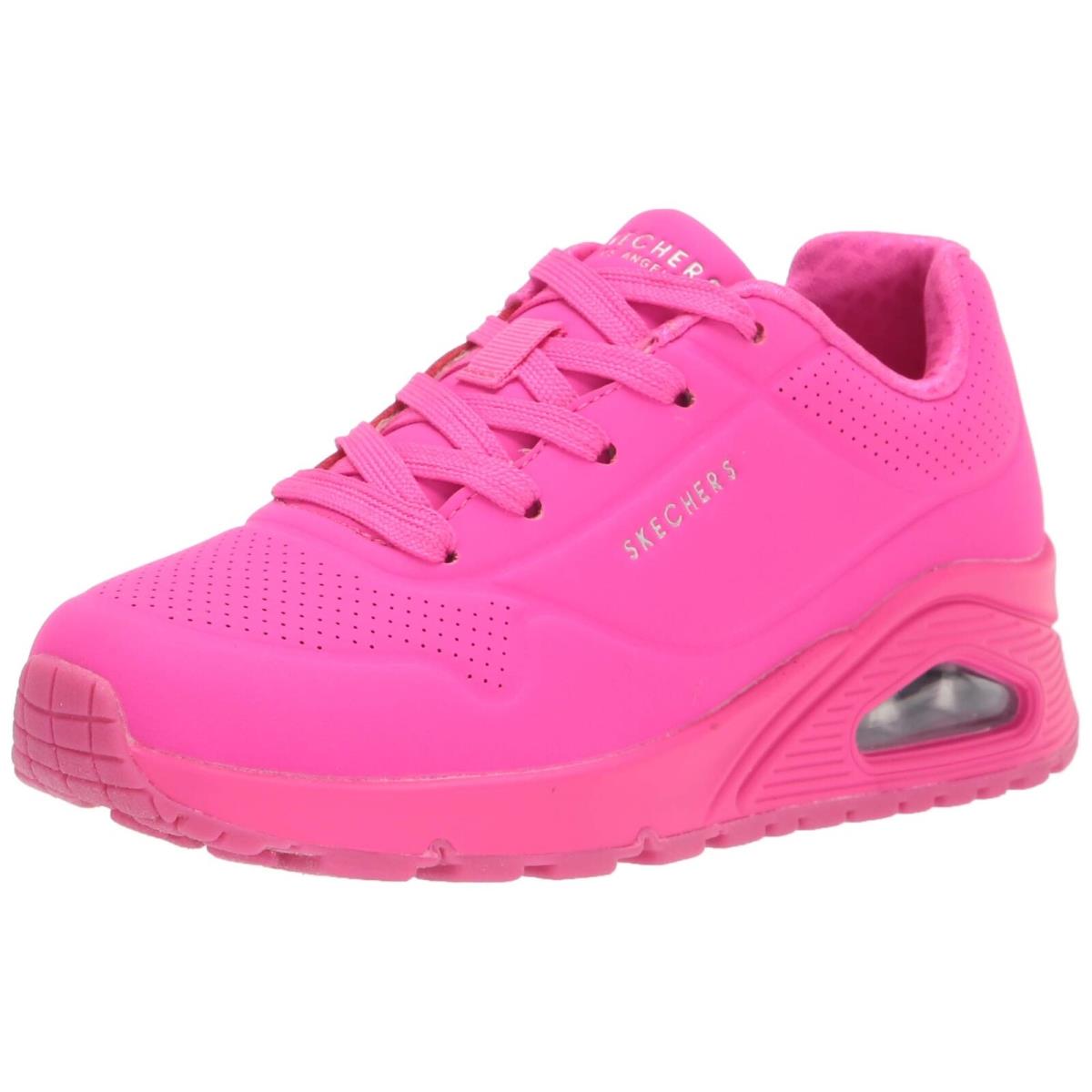 Skechers Girls Uno - Night Shades Sneaker Hot Pink 2 Little Kid US