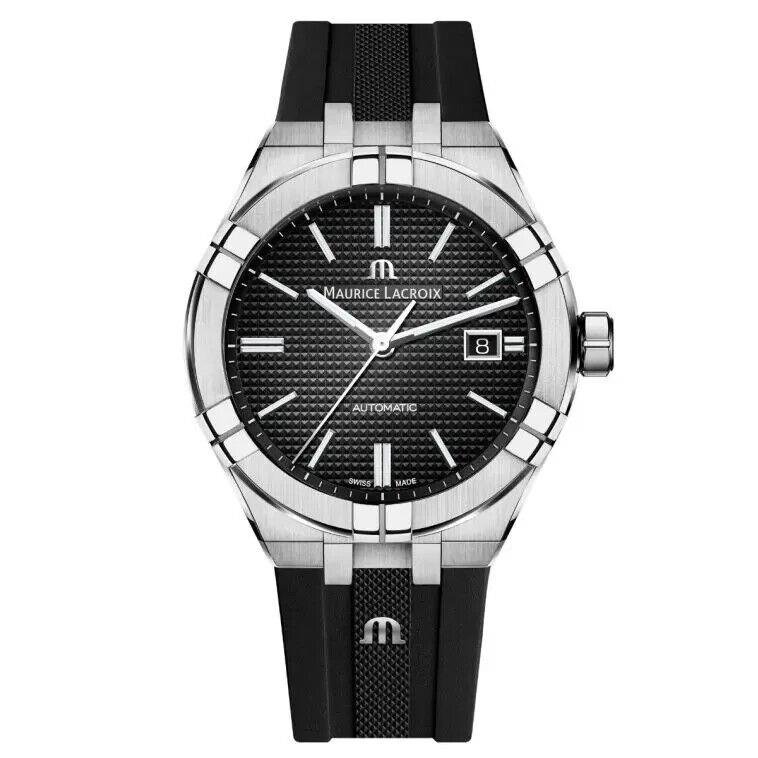 Maurice Lacroix Aikon Automatic 42mm Black Men`s Watch AI6008-SS000-330-2