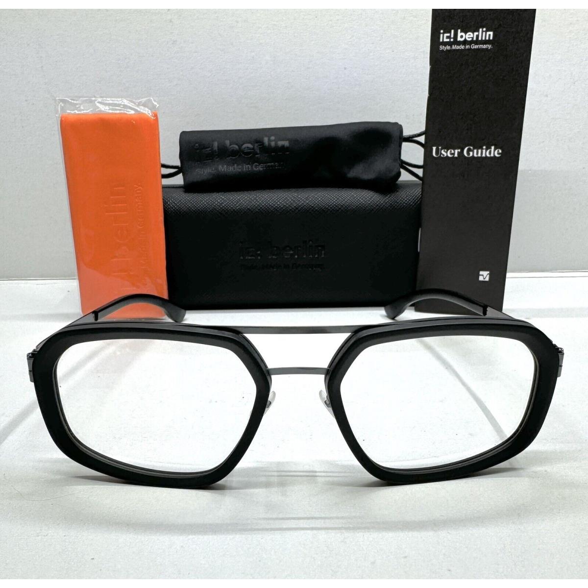 IC Berlin Owen Eyeglasses Black Matte Frame RX 53MM