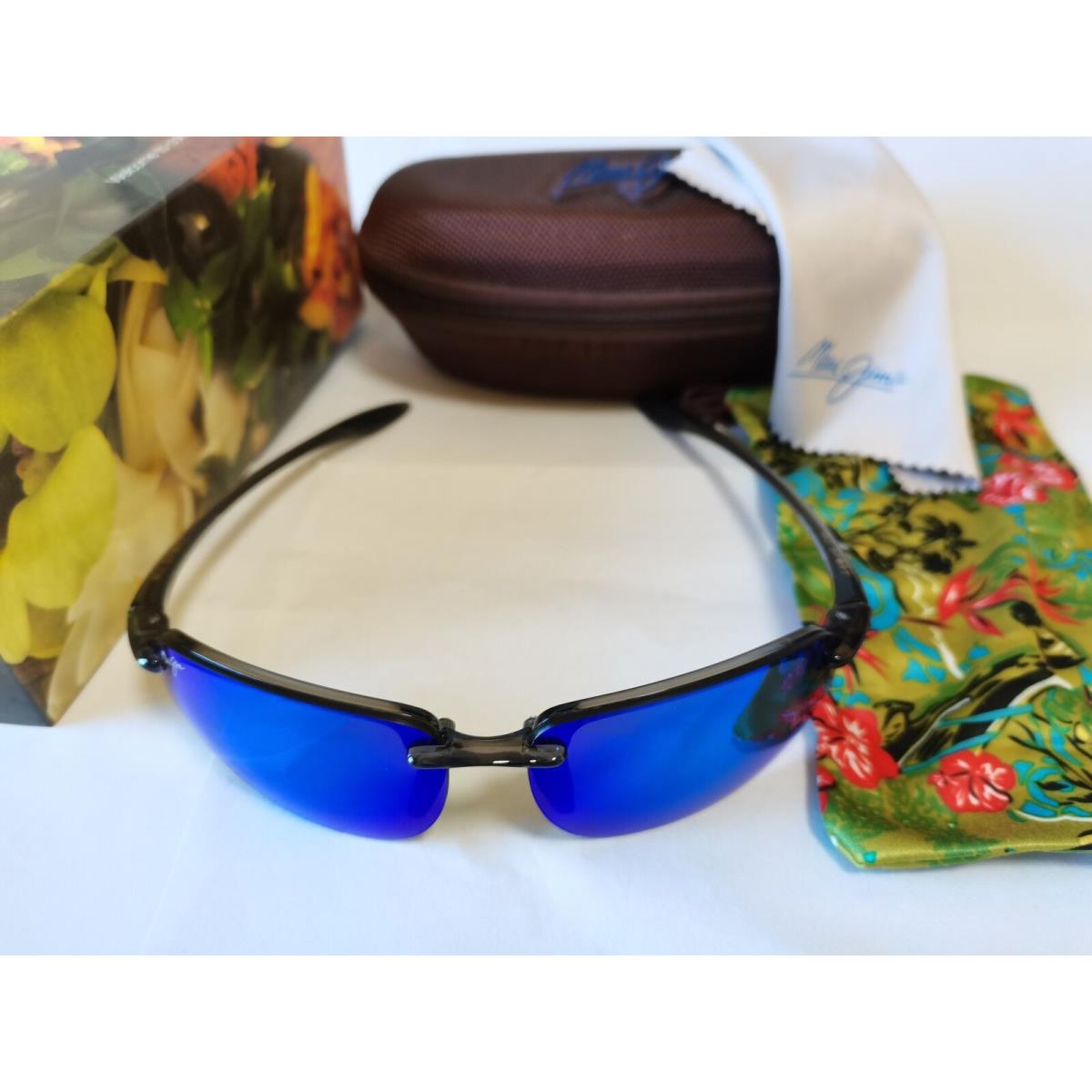 Maui Jim Ho`okipa 407-11 Smoke Grey-blue Hawaii Polarized Rimless Sunglasses