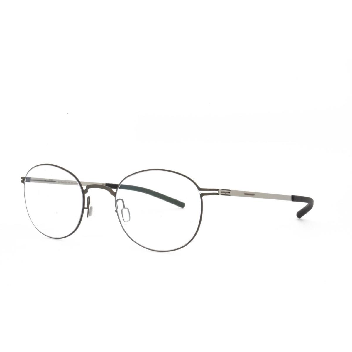 IC Berlin Emiyo Graphite Pearl Black Round Eyeglasses 49-22