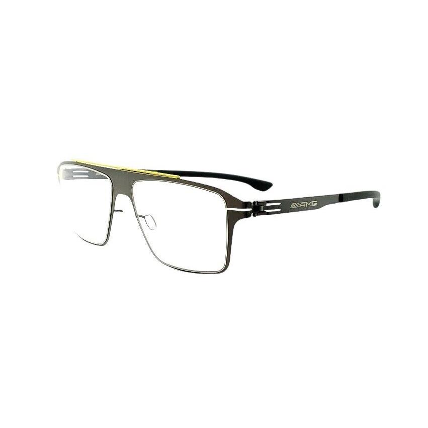 ic Berlin Amg 05 Eyeglasses Col. Gunmetal-yellow Size 56