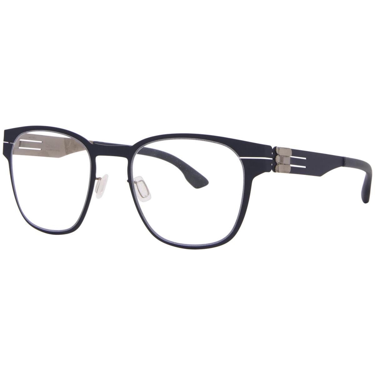 Ic Berlin Edgar Eyeglasses Men`s Marine Blue/bronze Full Rim Square Shape 50mm