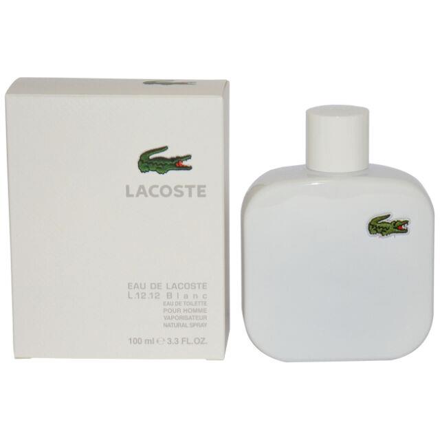 Lacoste Eau de L.12.12 Blanc 3.4oz Men`s Eau de Toilette