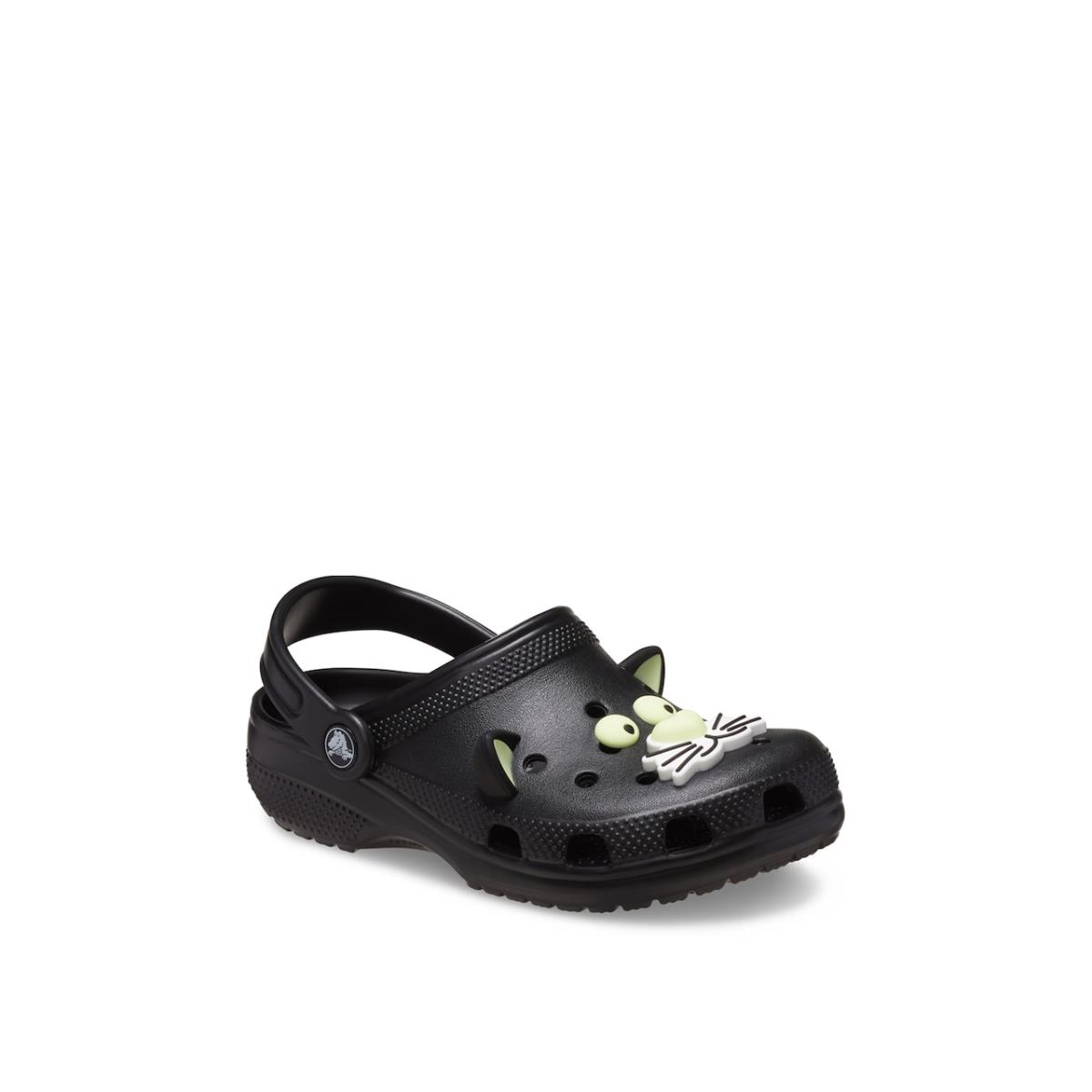 Girl`s Clogs Crocs Glow Black Cat Clog