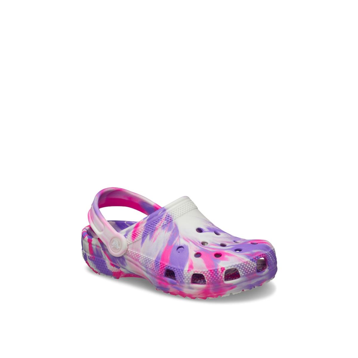 Girl`s Slip-ons Crocs Classic Glow Marbled Clog