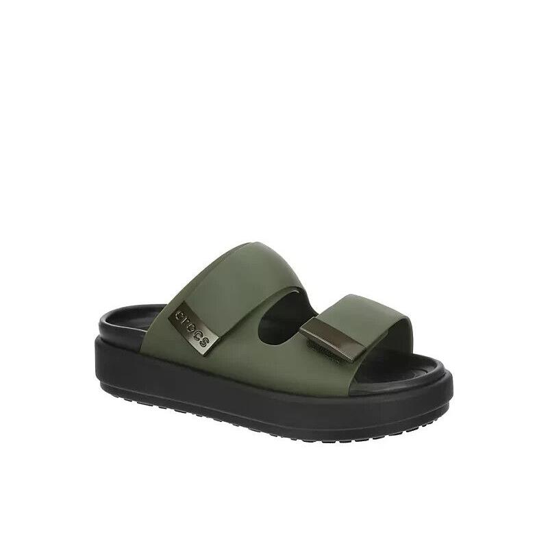 Crocs Womens Brooklyn Luxe Sandal Green