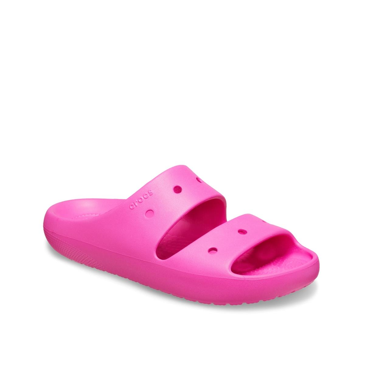 Woman`s Sandals Crocs Classic v2 Slide Sandal Juice Pink