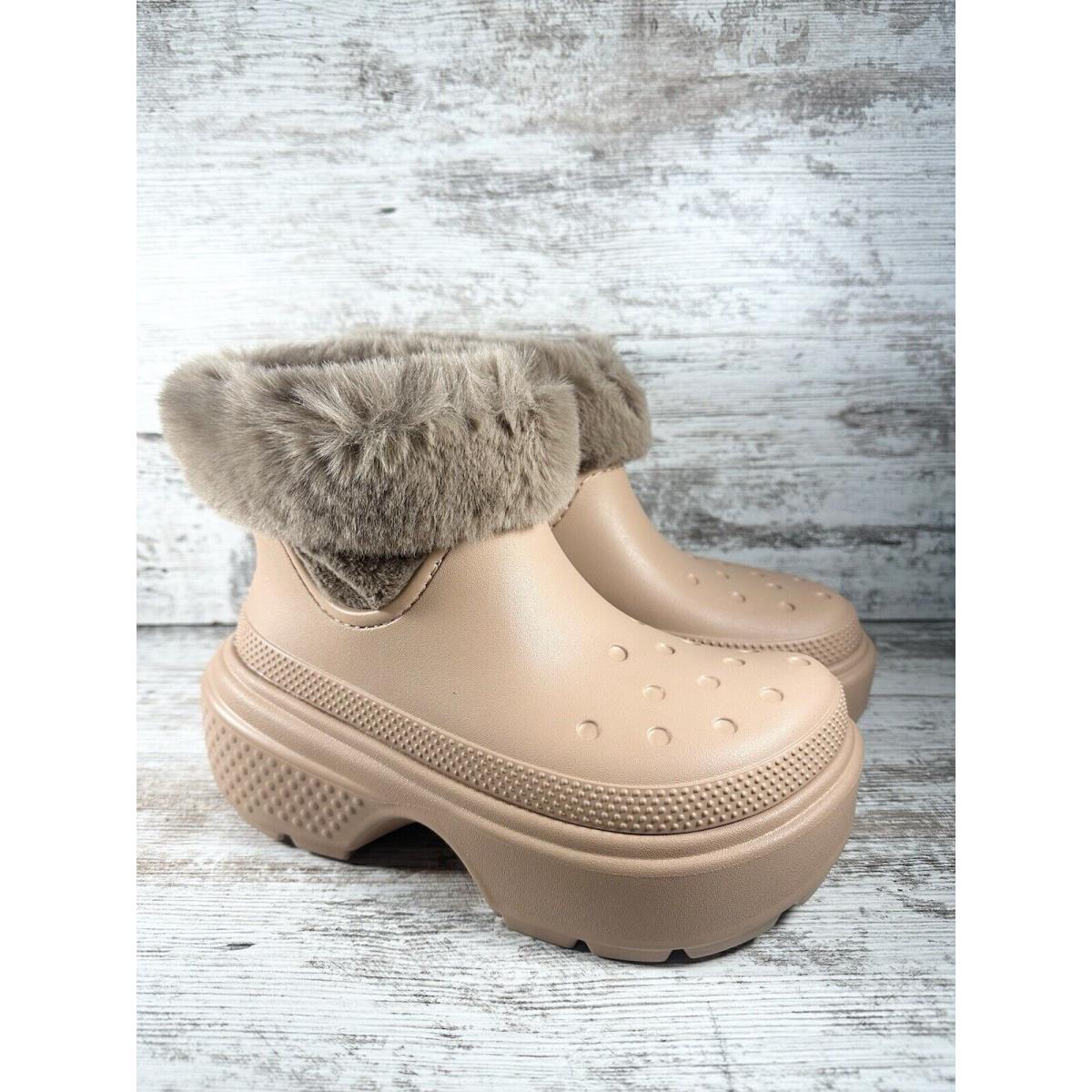 Women`s Crocs Stomp Lined Boot Cork Sz 7