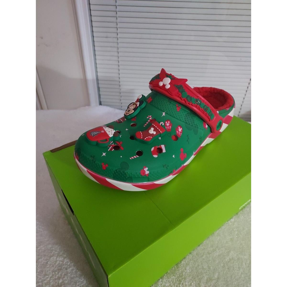 Crocs Cros Size 10 Mickey Mouse Xmas Lined Cls Clg