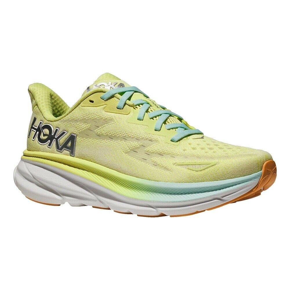 Women`s Hoka Clifton 9 Citrus Glow Ocean Various Sizes