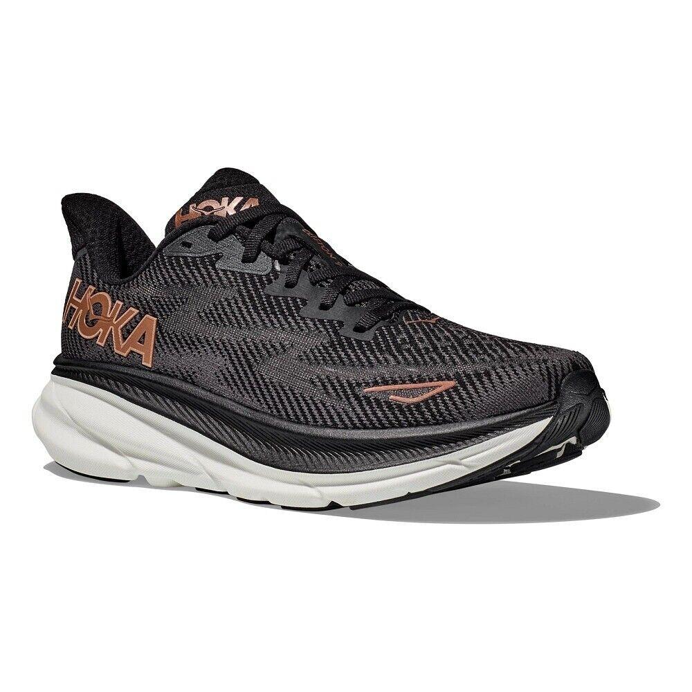 Women`s Hoka Clifton 9 Black Copper Various Sizes