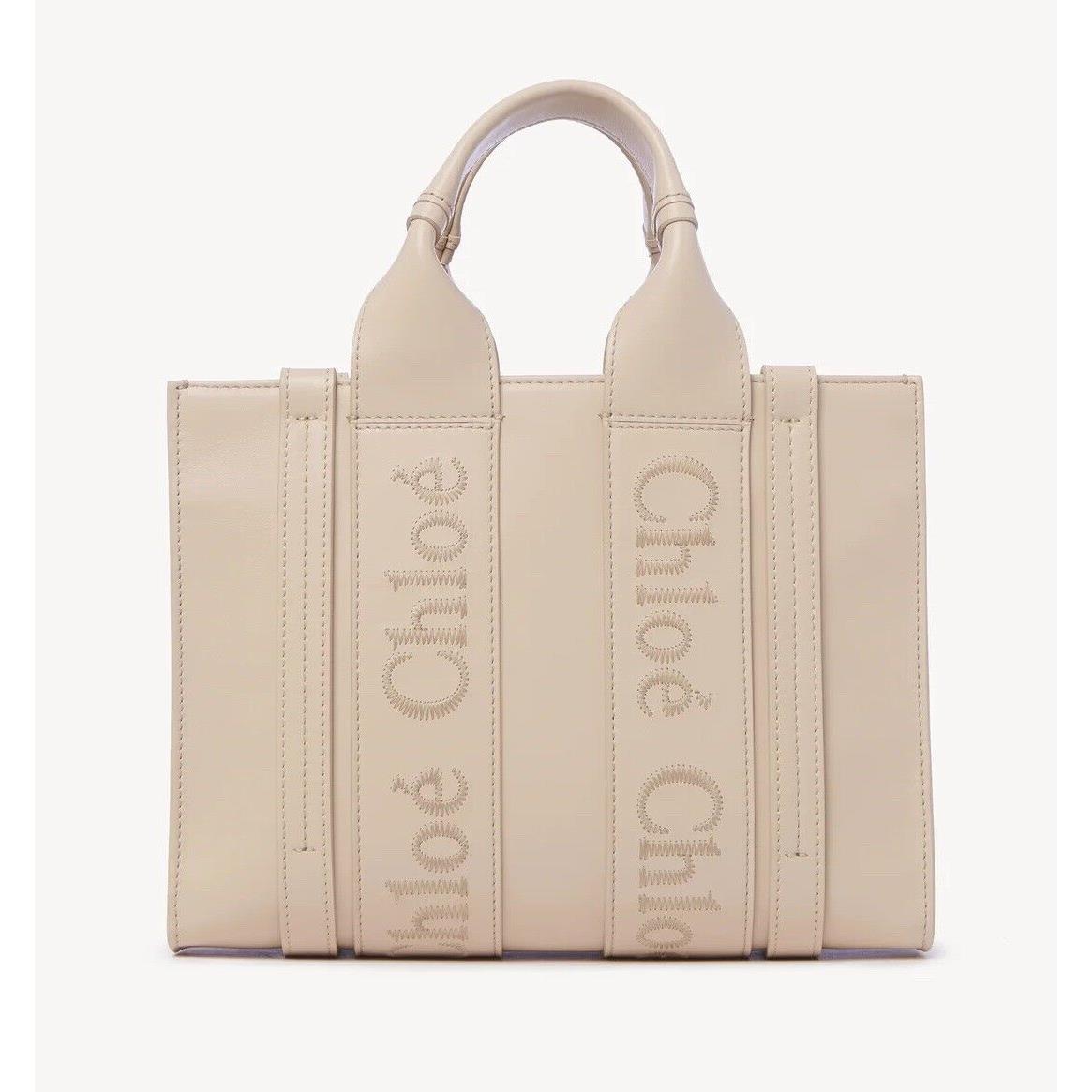 48 Hour - Chloe Small Woody Tote Bag in Cement Pink Grained Leather