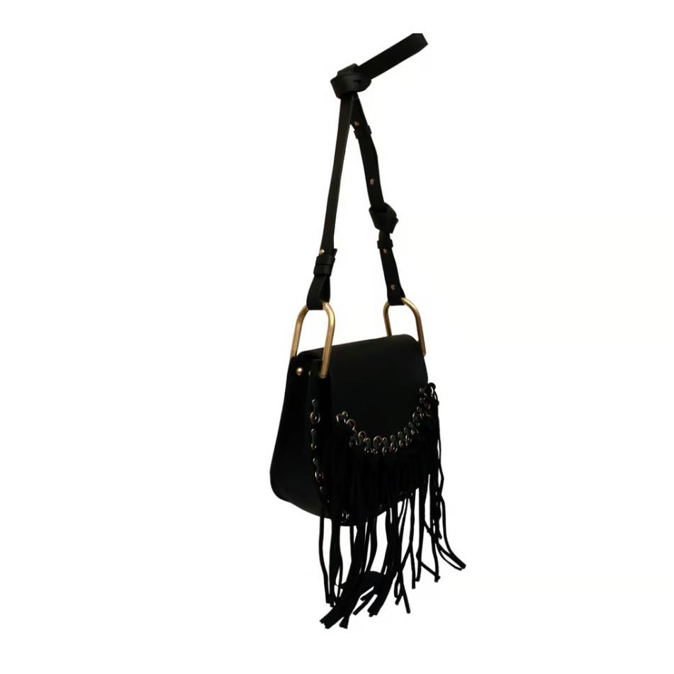 Chloe Hudson Fringe Crossbody Black