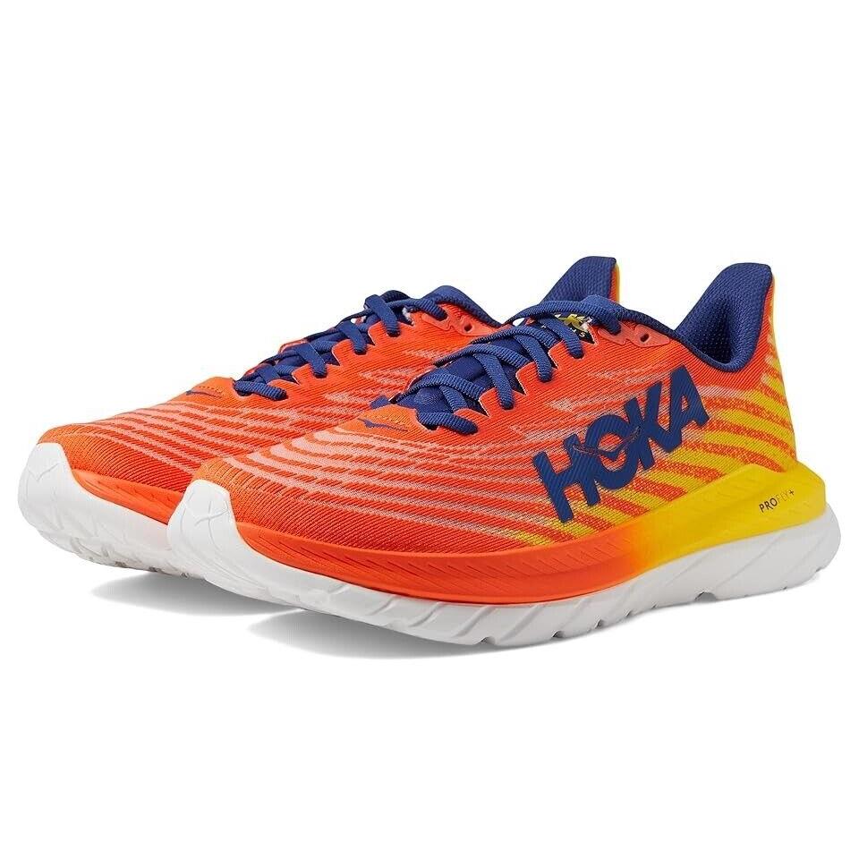 Hoka Z8111 Men`s Flame Mach 5 Low Top Running Sneakers Size 11.5D